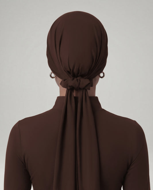 Studio Tie-Back Scarf - Espresso
