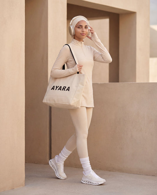 REVERSIBLE TOTE BAG - VANILLA