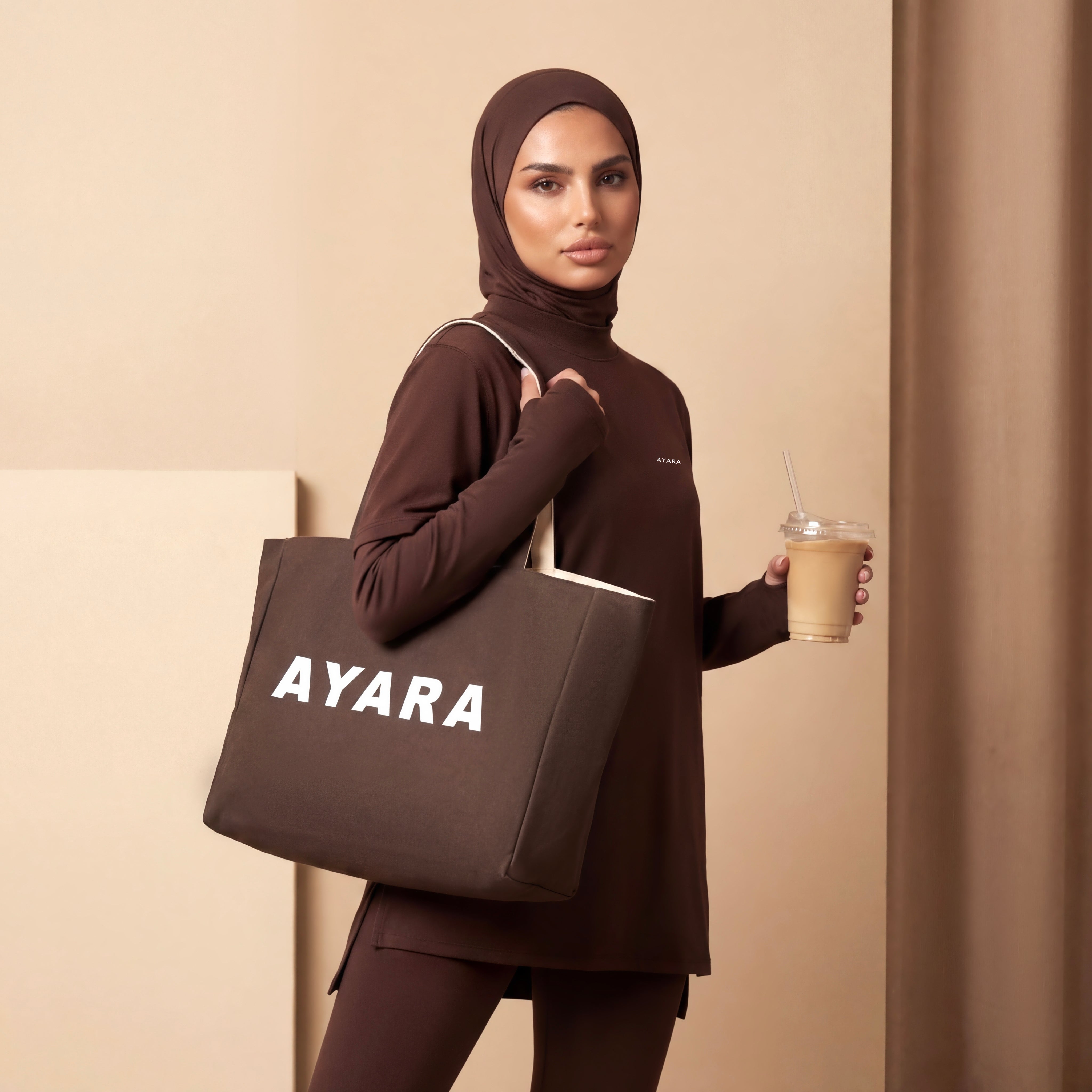 REVERSIBLE TOTE BAG - ESPRESSO