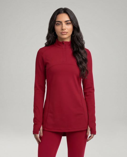 Modest Nova Top - Pomegranate