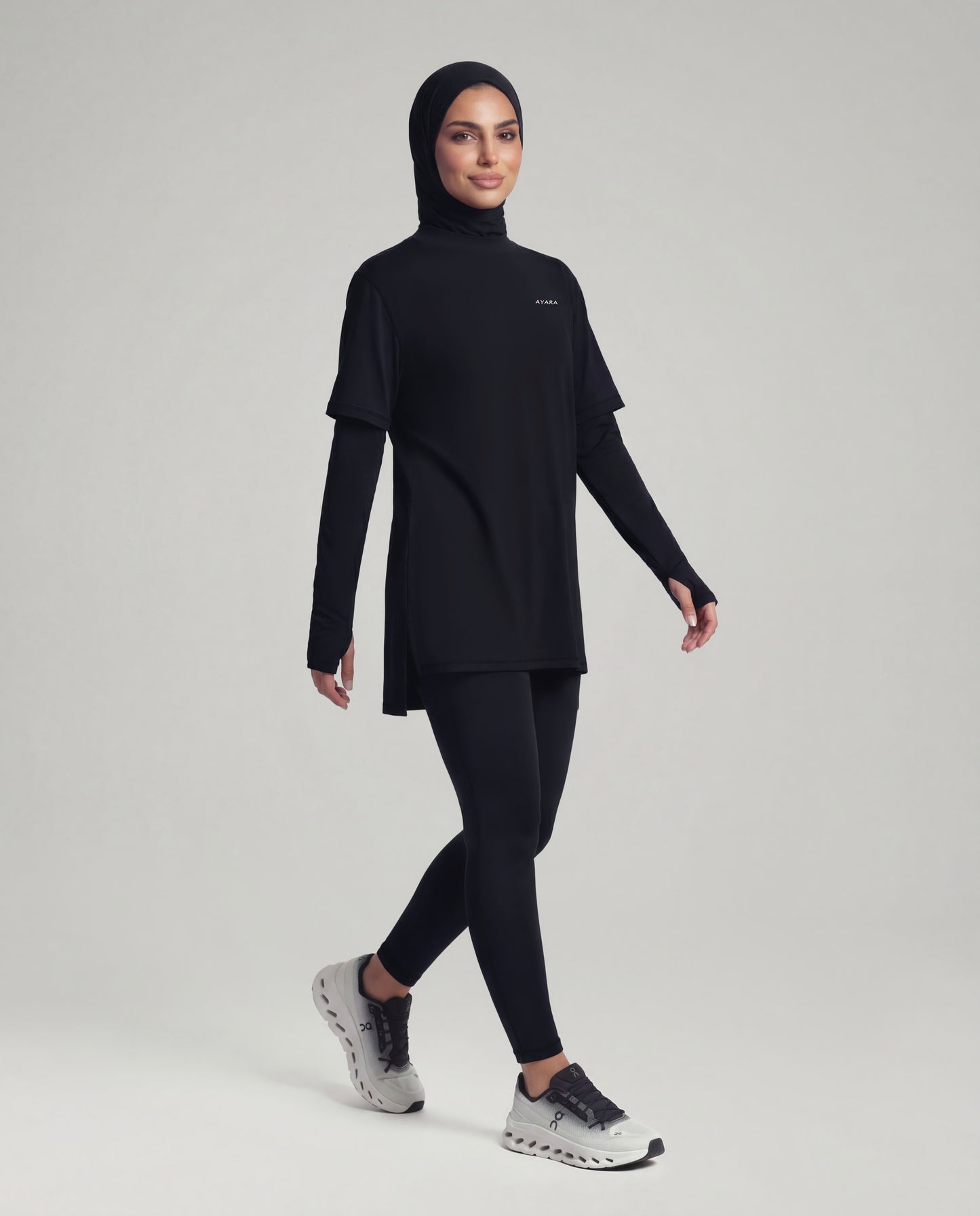 2-In-1 Veil Oversized Tee - Midnight