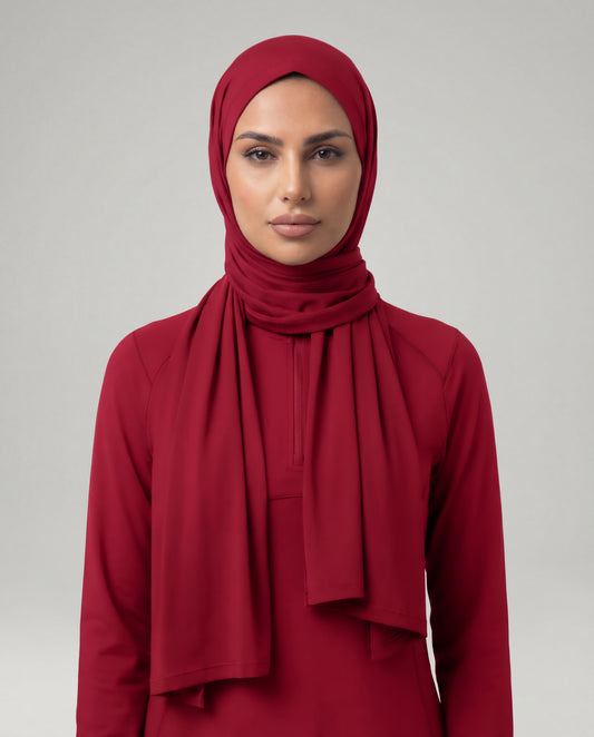 Sport Scarf Hijab - Pomergranete