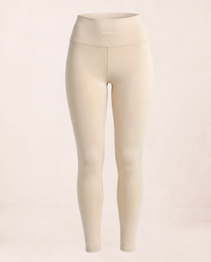 Ultra Opaque Non-See-Through Leggings - Vanilla