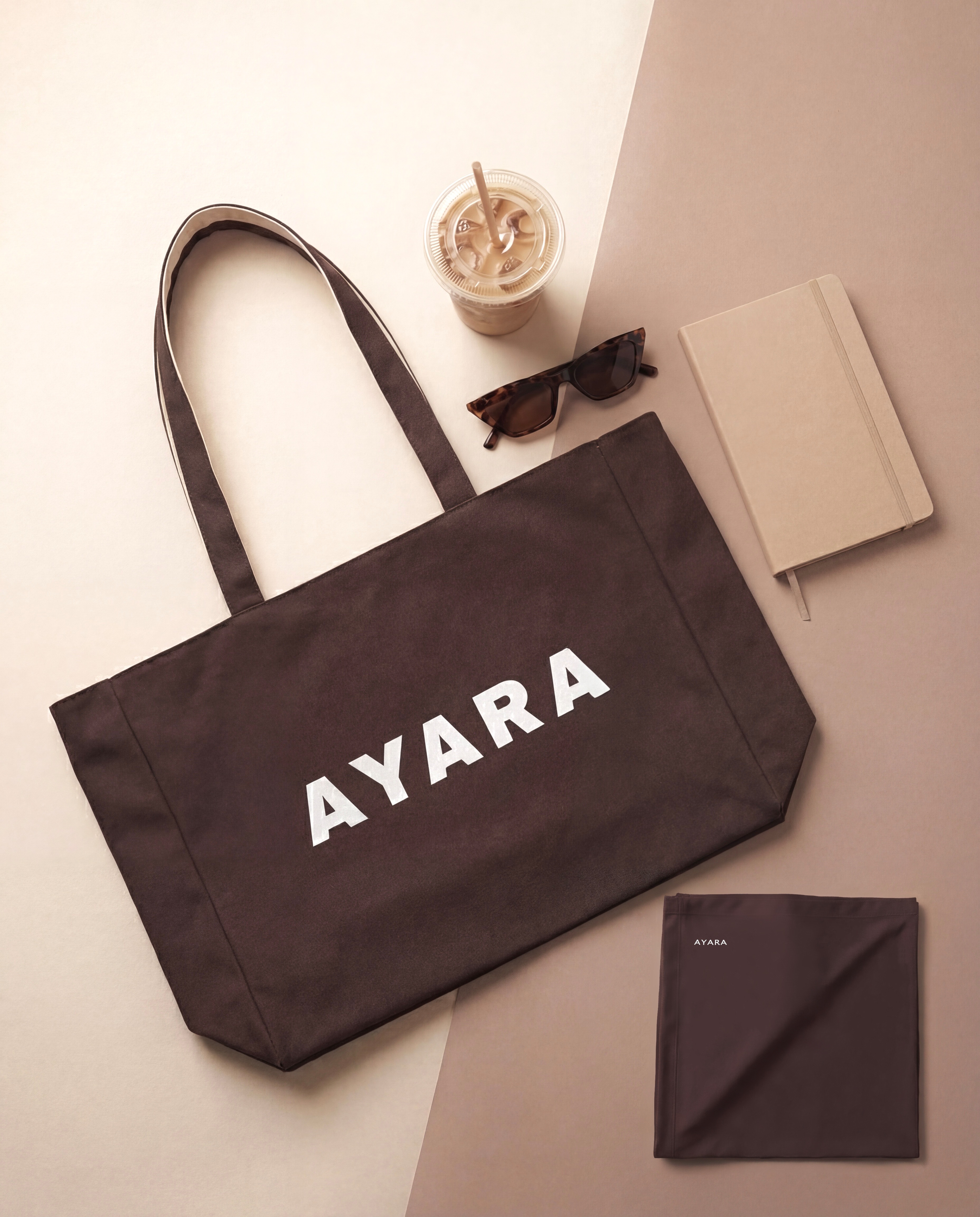 REVERSIBLE TOTE BAG - ESPRESSO