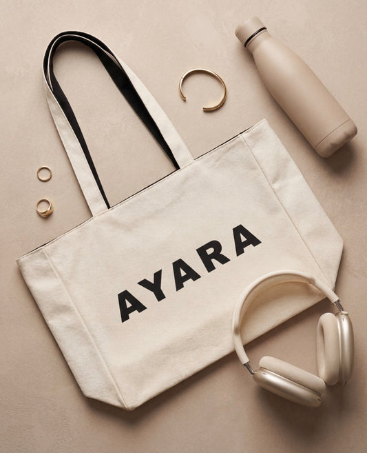 REVERSIBLE TOTE BAG - VANILLA